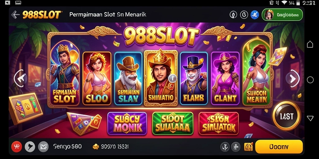 Screenshot gameplay 988SLOT yang menampilkan mesin slot yang menarik dan interaktif.