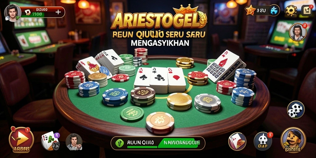 Tampilan gameplay QiuQiu yang seru dalam ARIESTOGEL.