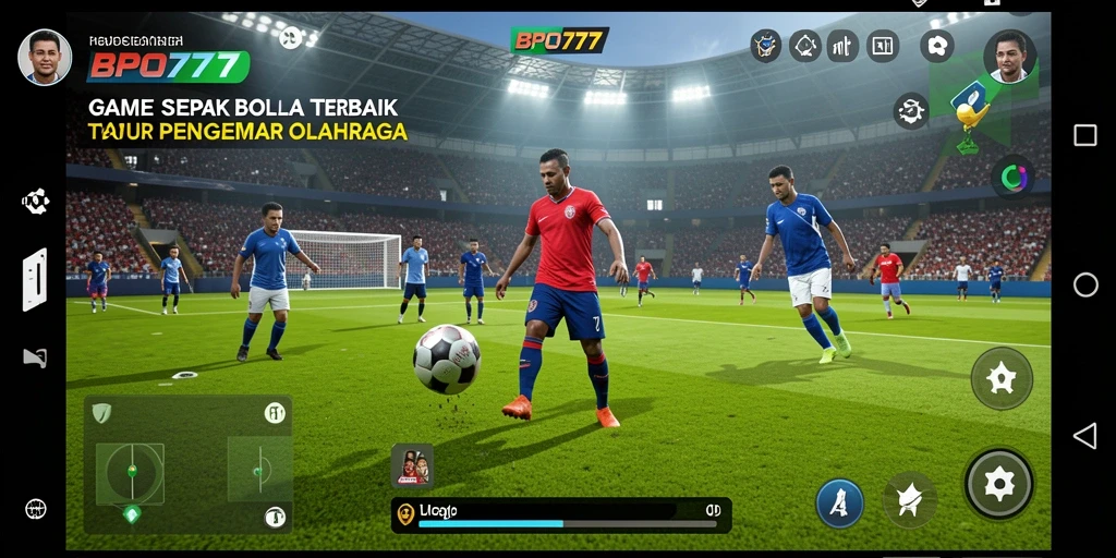 Tampilan gameplay BPO777 yang mendebarkan dan penuh aksi sepak bola.
