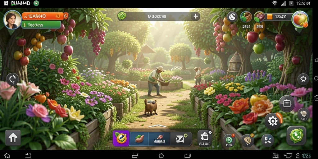 Tampilan gameplay BUAH4D dengan kebun buah yang beragam dan menarik.