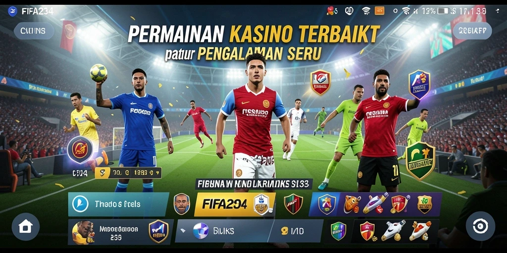 Screenshot gameplay FIFA234 menunjukkan suasana kasino yang mendebarkan.