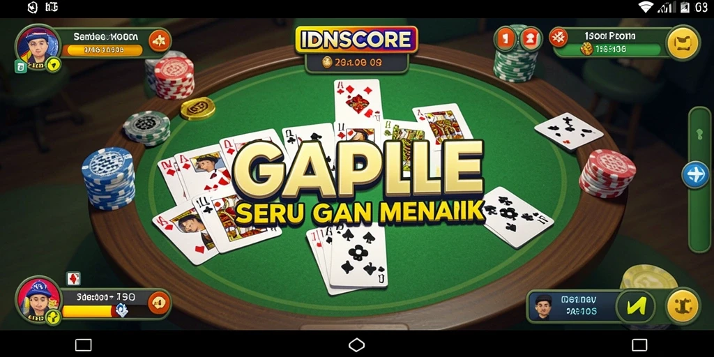 Screenshot menampilkan gameplay Gaple yang seru dan interaktif.