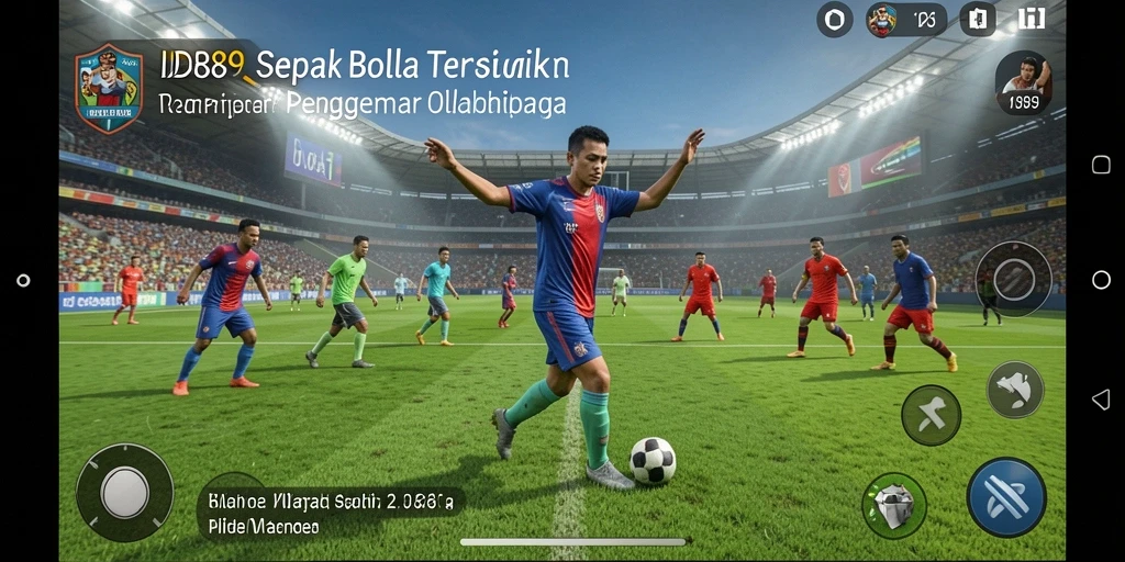 Tampilan gameplay menarik dari IDR89 dengan aksi sepak bola yang mendebarkan.