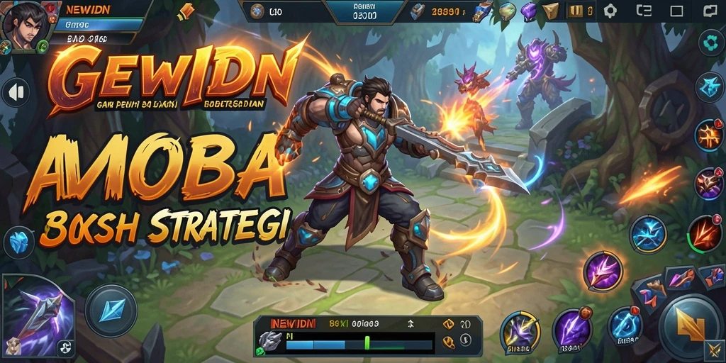 Tampilan gameplay seru dan dinamis dalam NEWIDN MOBA.