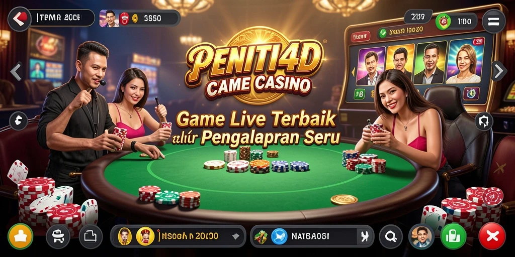 Tampilan gameplay Live Casino yang seru dan interaktif.