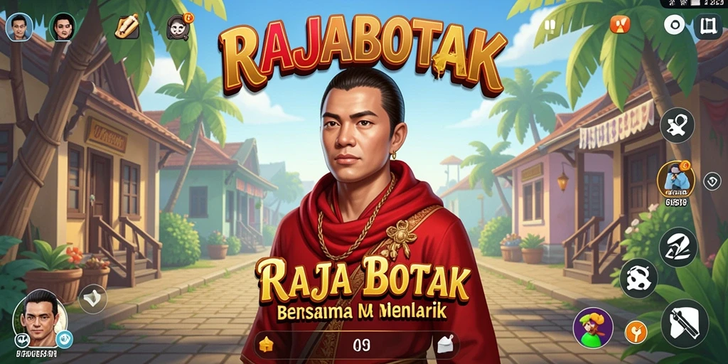 Screenshot gameplay RAJABOTAK menampilkan dunia simulasi yang kaya dan interaktif.