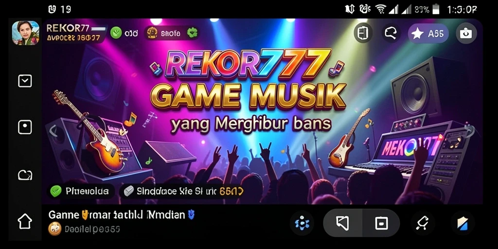 Tampilan menarik saat bermain permainan musik REKOR777.