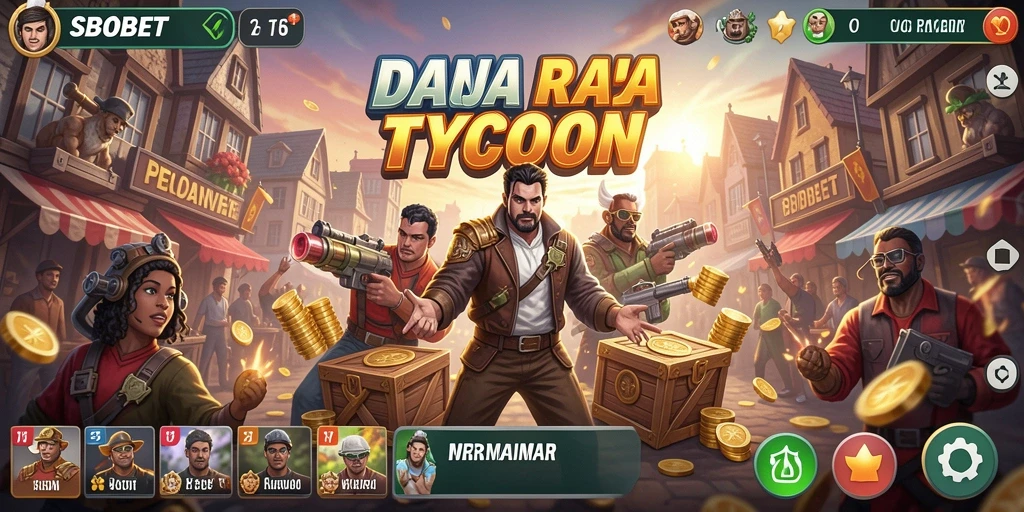 Tampilan gameplay <strong>SBOBET</strong> yang menarik dan interaktif dalam dunia Tycoon.