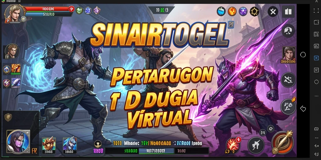Tampilan pertarungan mendebarkan dalam gameplay SINARTOGEL.