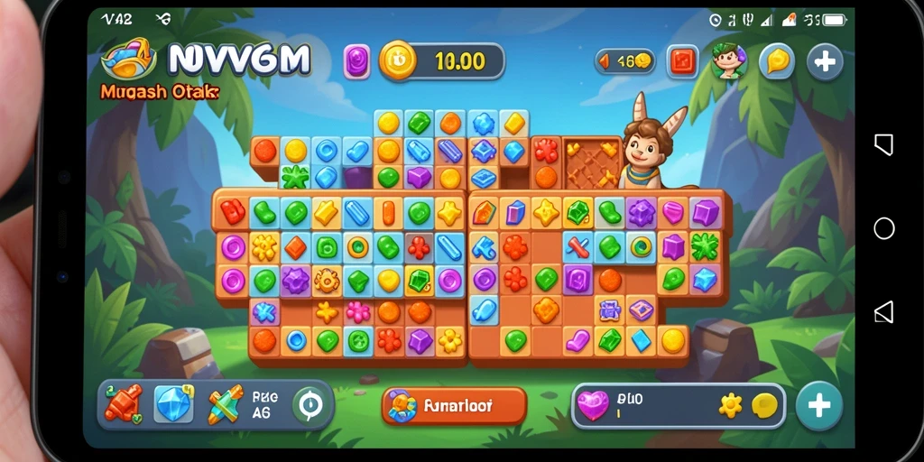 Tampilan seru gameplay Puzzle VV62 yang menantang.