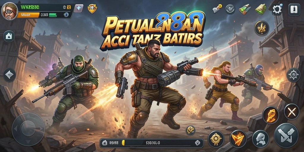 Tampilan aksi mendebarkan dari gameplay WK888 yang seru.