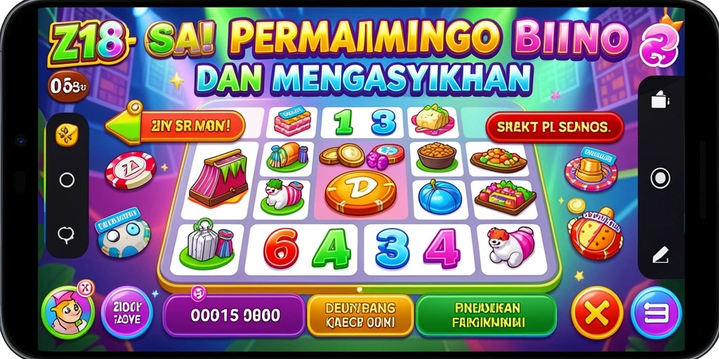Tampilan utama gameplay Bingo di Z18 yang seru dan interaktif.